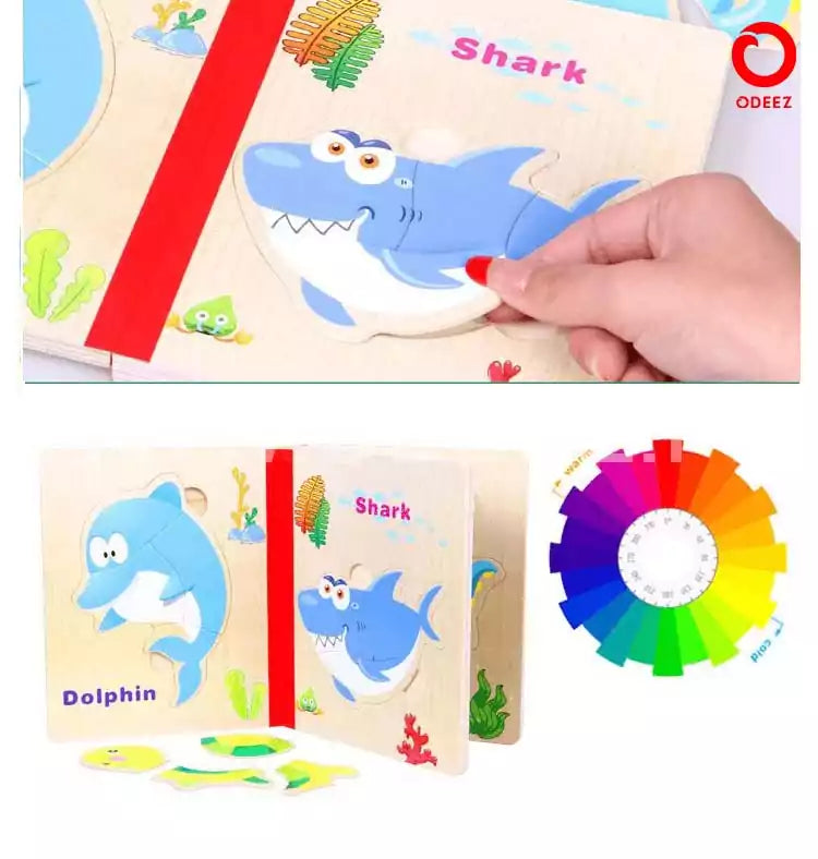Wooden Puzzle Book for Kids - Random Character