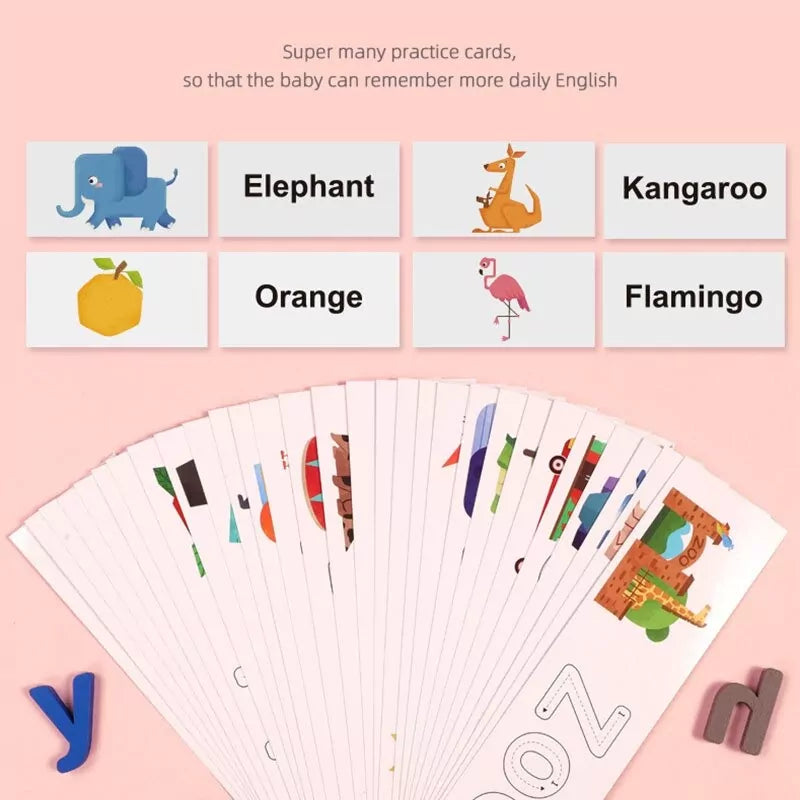 Wooden Spelling Learning Puzzle Cards