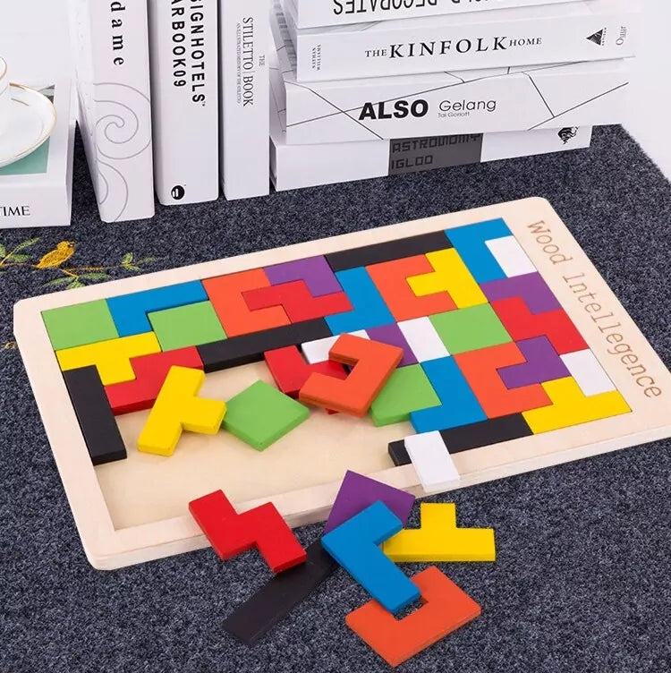 Wooden Tetris Puzzle Board - 194