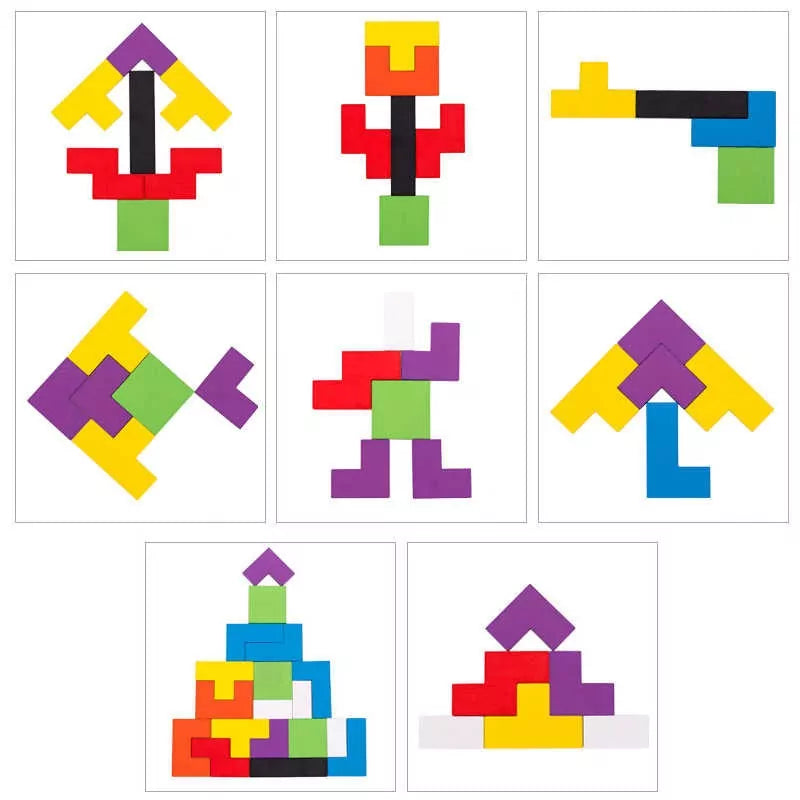 Wooden Tetris Puzzle Board - 194