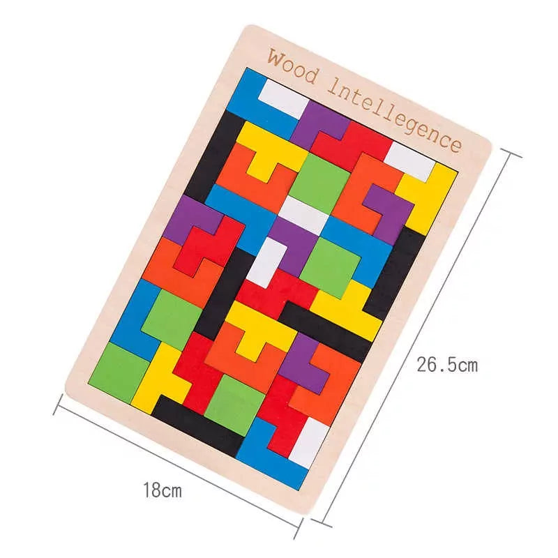 Wooden Tetris Puzzle Board - 194