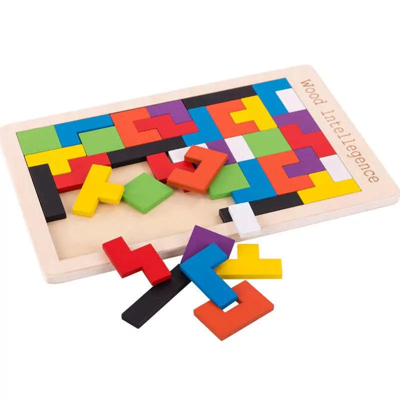 Wooden Tetris Puzzle Board - 194