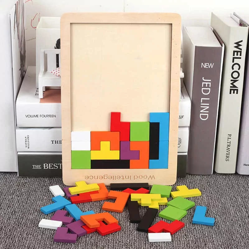 Wooden Tetris Puzzle Board - 194