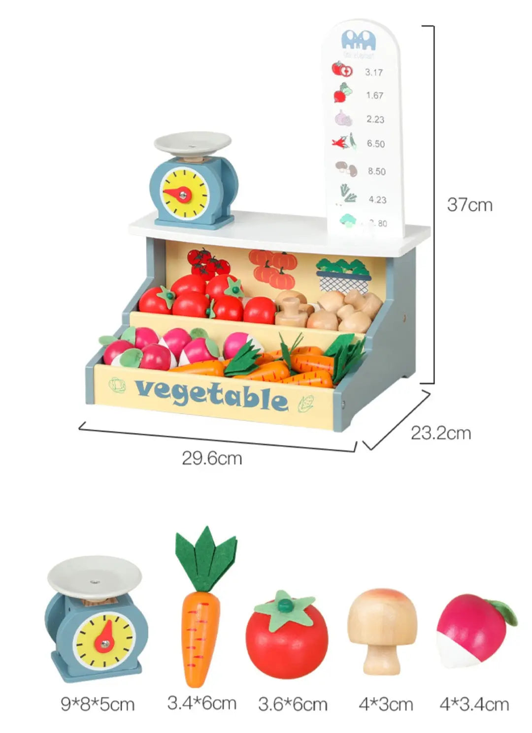 Wooden Vegetable Shop Kids Toy