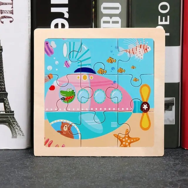 Wooden Vehicle Puzzle