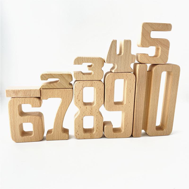 Fidtoy Mini Wooden Numbers Set Montessori Math Toy for Kids