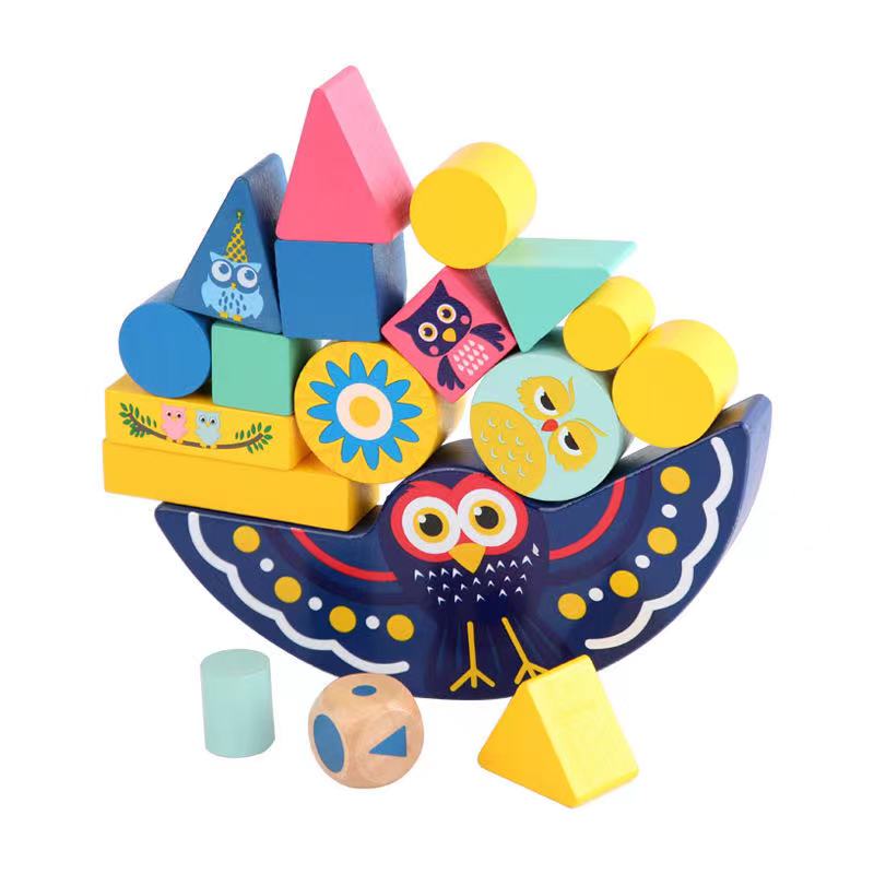 Wooden Owl Balance Game - Fine motor skills toys