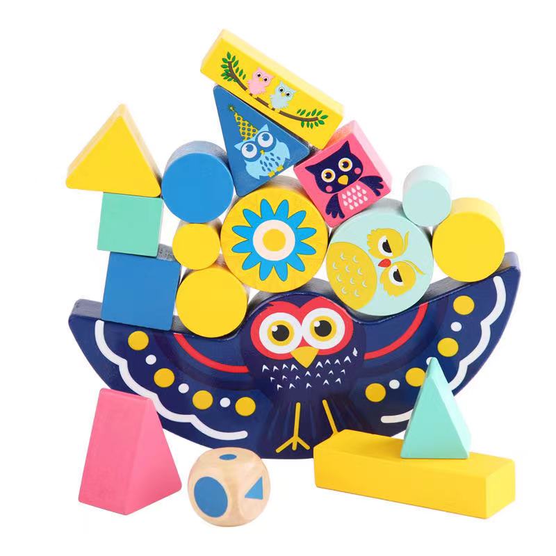 Wooden Owl Balance Game - Fine motor skills toys