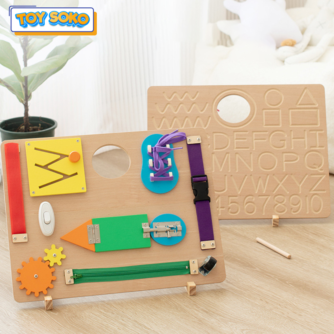 Montessori Busy Board – Learning Toys for Early Child Development