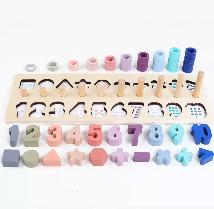 Wooden Number Counting Board -Mathematics Educational Toys