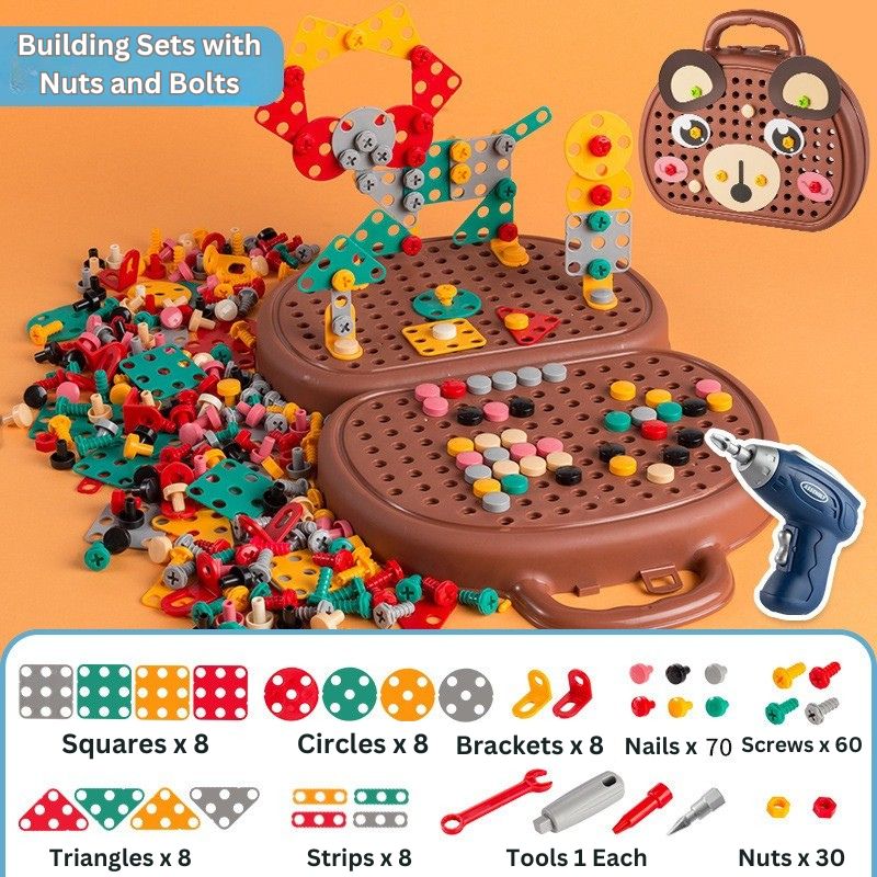 205-Piece Montessori Building & Learning Tool Kit