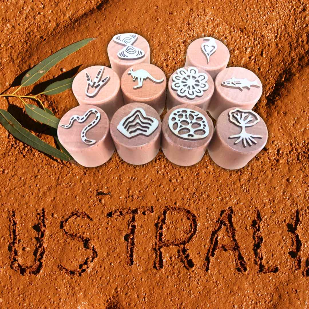 Montessori Kids Wooden Stamps Insects Bee Footprints Animals Butterfly lifecycle Set