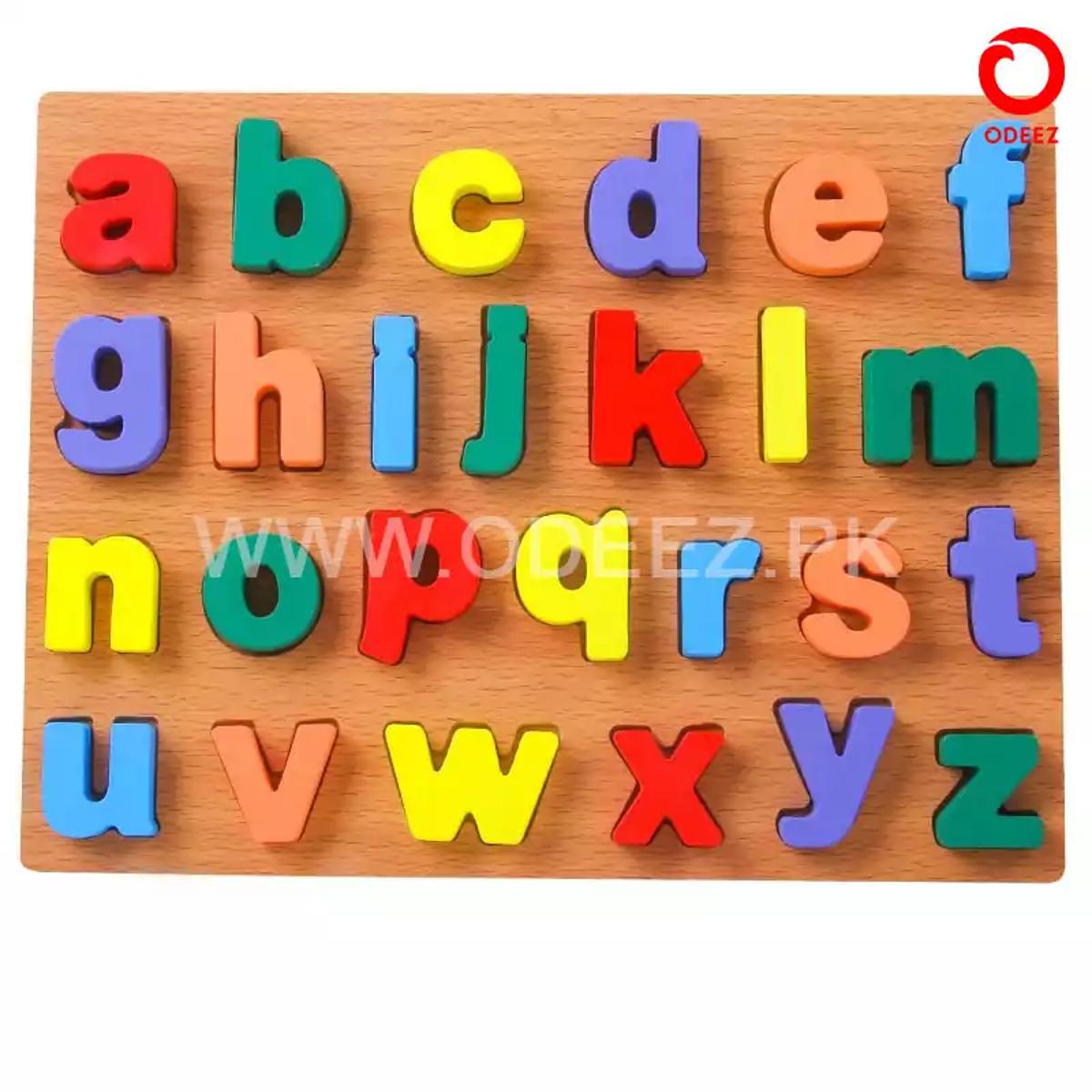 3d Wooden Board - Lowercase Alphabet