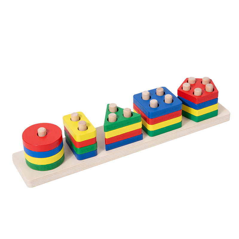 Wooden Stacking & Sorting Blocks