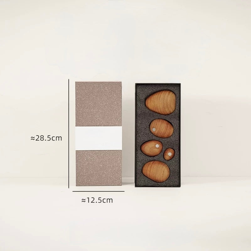 Balance Magnetic Wooden Stones – Handcrafted Solid Wood Balancing Sculpture