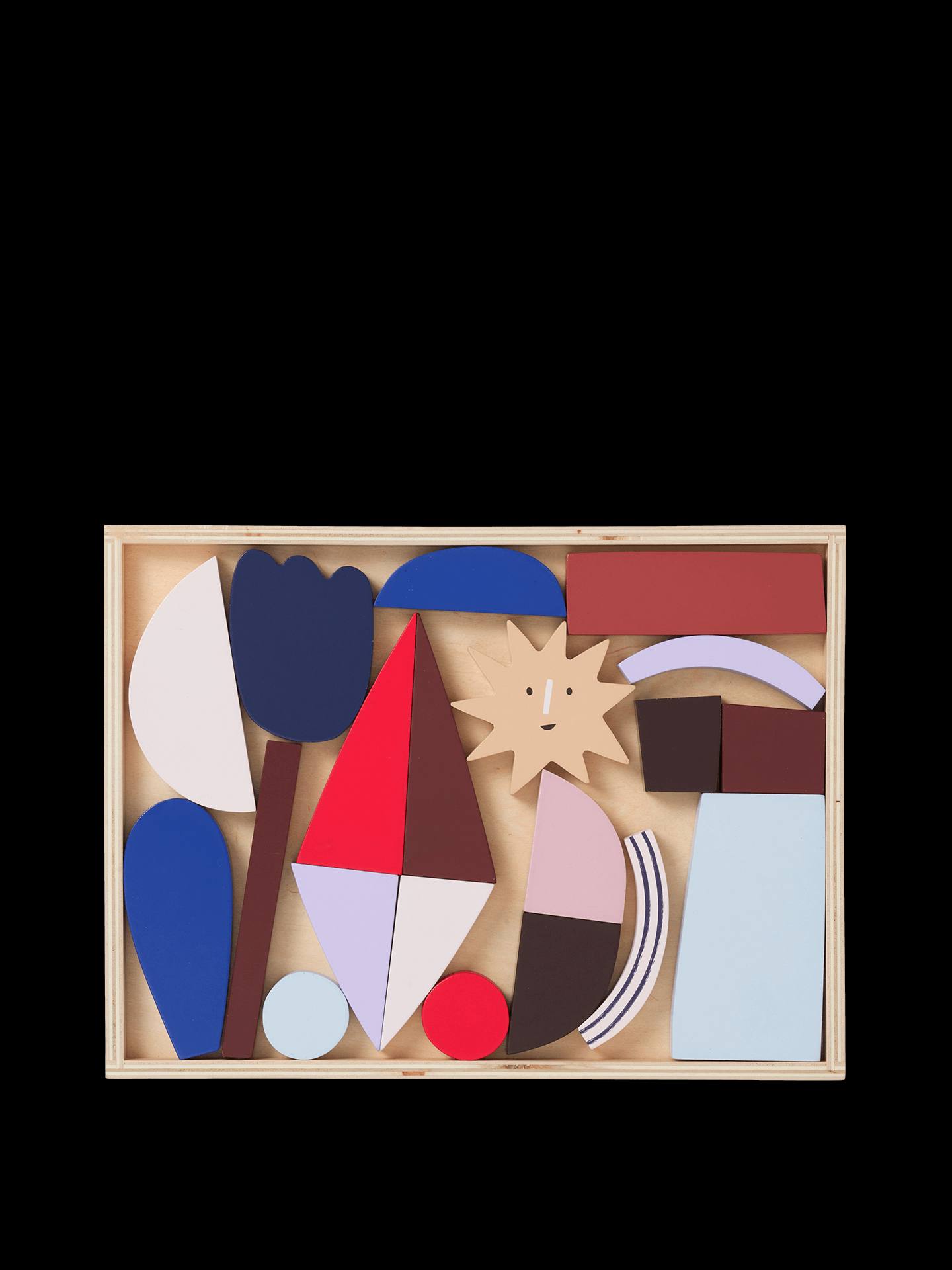 Wooden Abstract Building Blocks Open-ended Play Toy