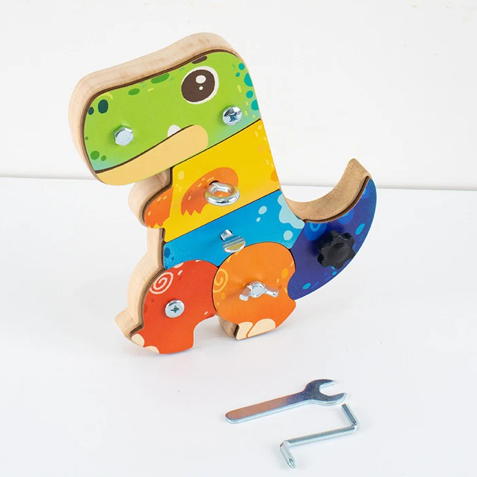 Dino Screwdriver Board™ - Gira y Descubre - Juguete Sensorial