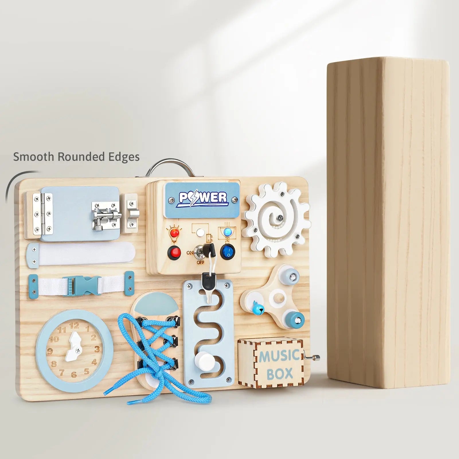 Montessori Busy Board - Sensory Development and Fine Motor Skills Toy for Toddlers