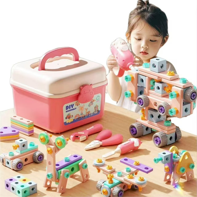 Fidtoy Creative Play Screwdriver Tool Kit for Toddlers STEM Learning and Fine Motor Skills