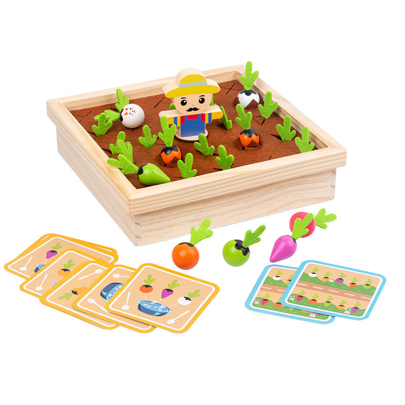 Children Pull Radish Vegetable Memory Chess Toy