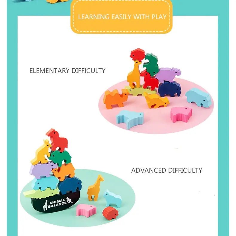 Animal Balancing Game | Wooden Animal Balance | Dinosaur Balancing Game