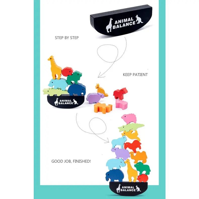 Animal Balancing Game | Wooden Animal Balance | Dinosaur Balancing Game