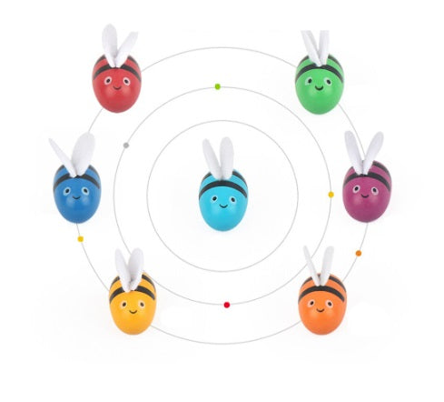 Montessori Beehives Bee Catching Game Colour Sorting Stacking Toy