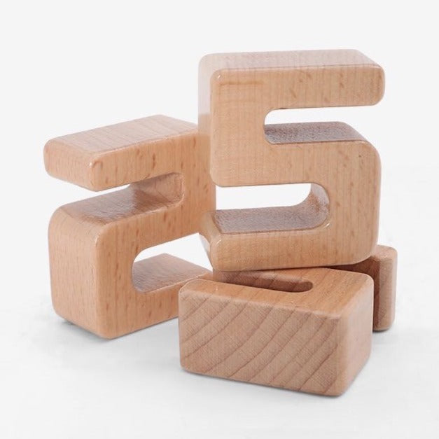 Bloques de madera educativos con números Onshine - Juguetes de madera de composición abierta
