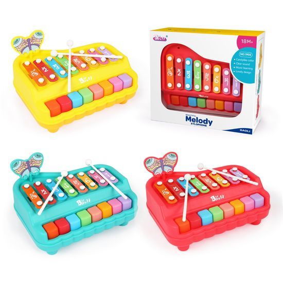 Fidtoy Musical Piano Xylophone 2 in 1 – 8 Tone Early Music Toy for Toddlers