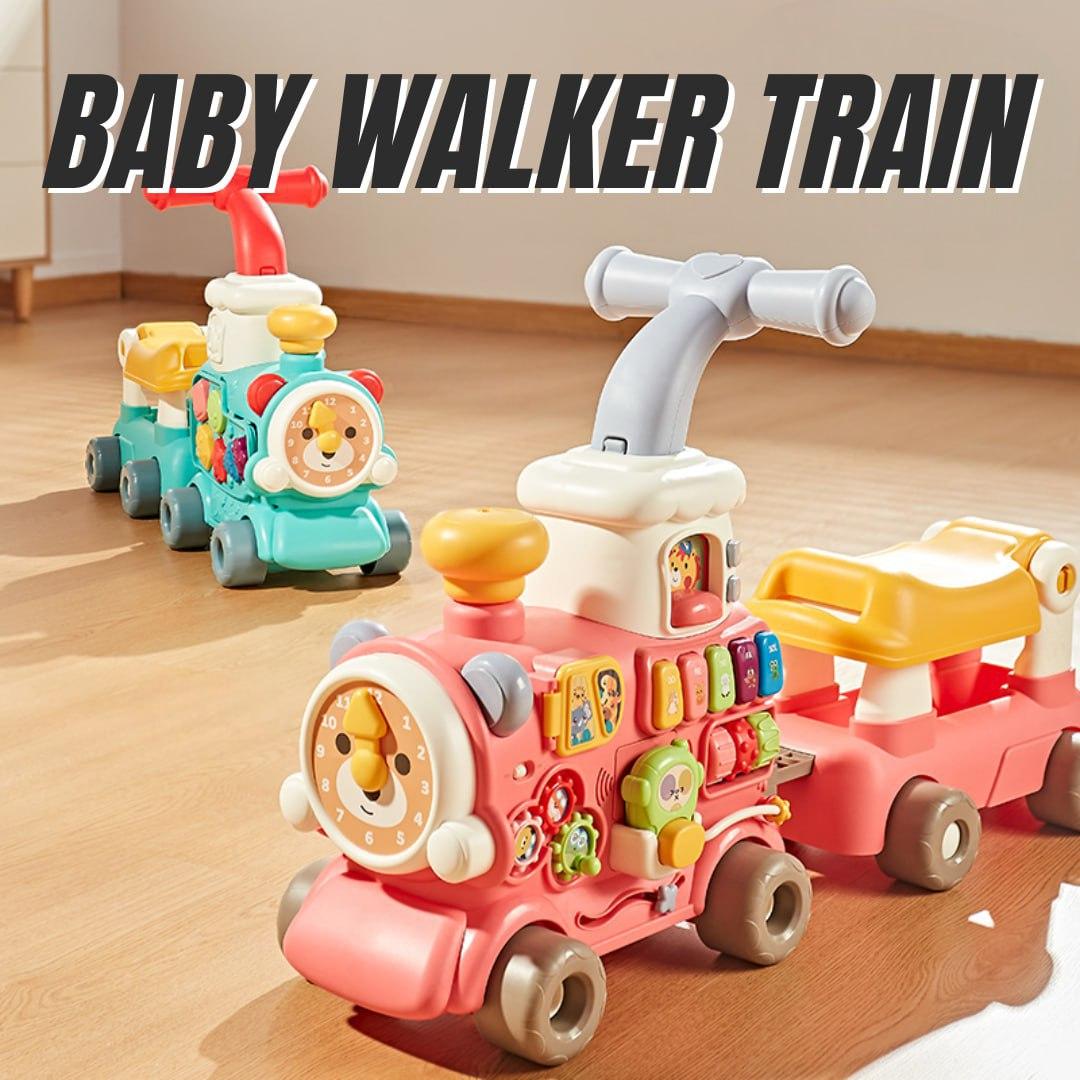 BIBI-INN Walker Train Ages 24 Months+ Musical Multifunctional Ride-On Gift For Kids by WISHLAND