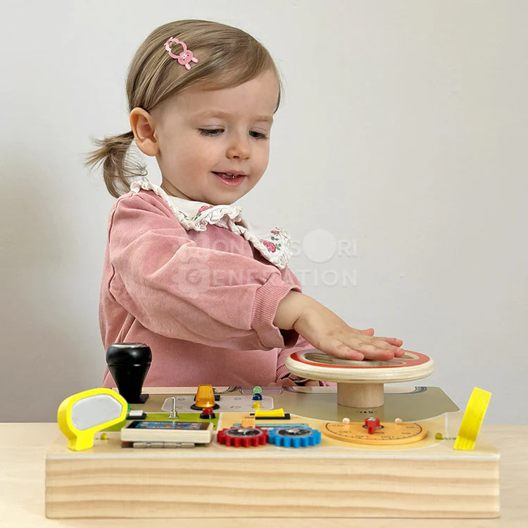 Fidtoy Busy Dashboard - Interactive Montessori Toy for Kids
