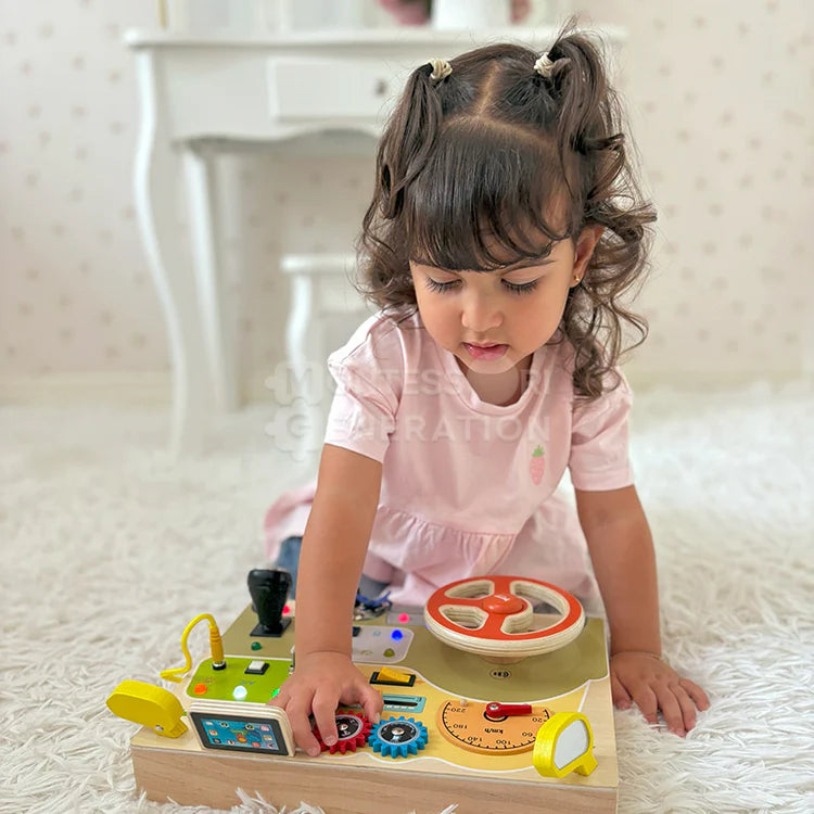 Fidtoy Busy Dashboard - Interactive Montessori Toy for Kids