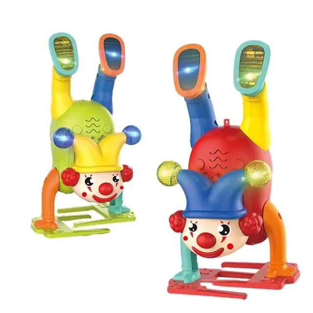 Fidtoy Light and Sound Crazy Upside Down Joker Toy for Toddlers Musical Walking Circus Play