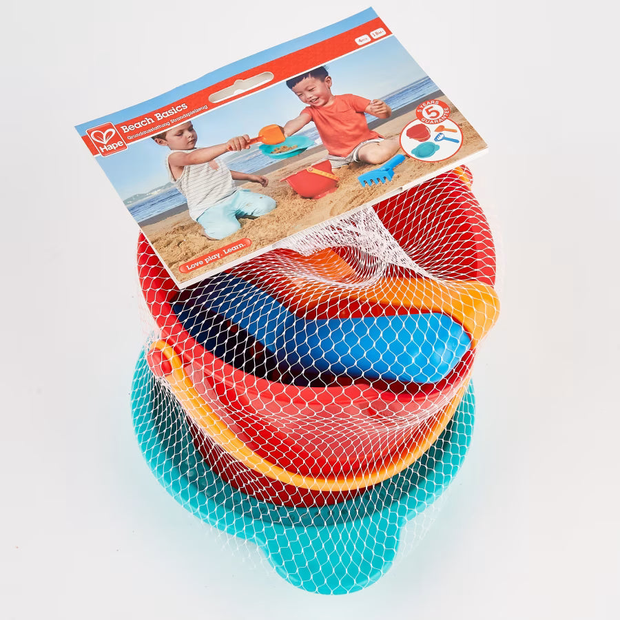 Fidtoy Beach Sand Toy Set Kids Bucket Shovel Rake Playset