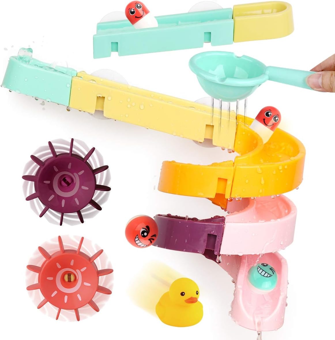 Bath Time Ball Track Water Play - 24 pieces