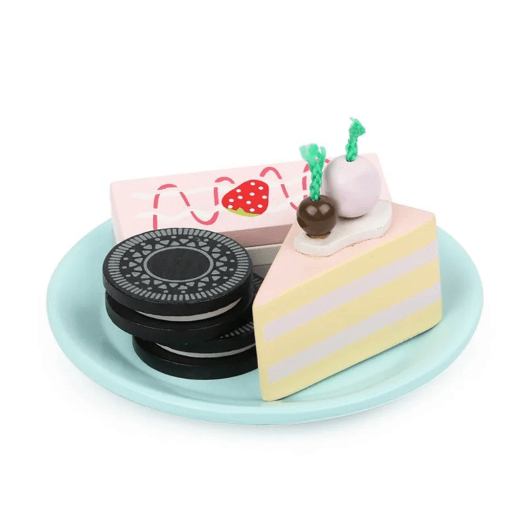 Children Play House Simulation Pastry Food Set Kitchenware Baby Cake Afternoon Tea Kitchen Toy