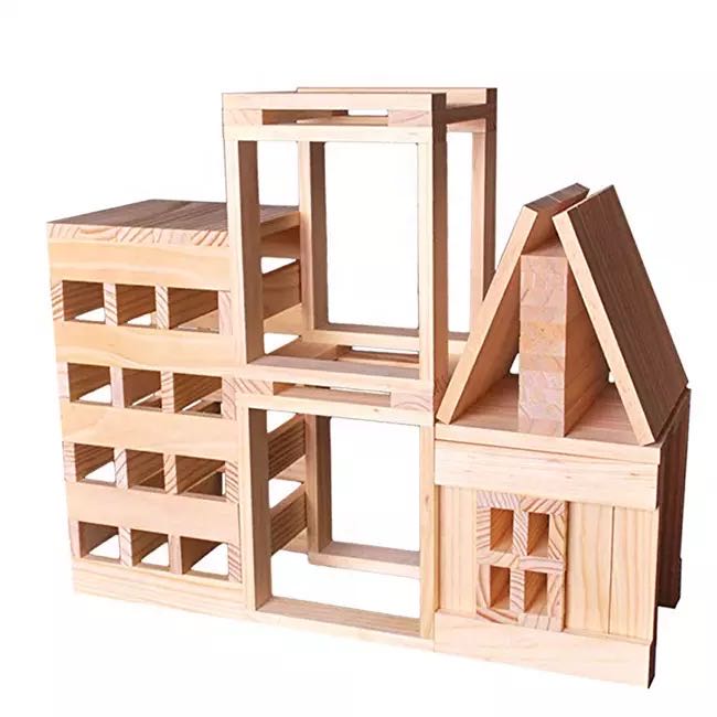 CitiBlocs 300-Piece Natural-Colored Building Blocks- Open ended wooden toys