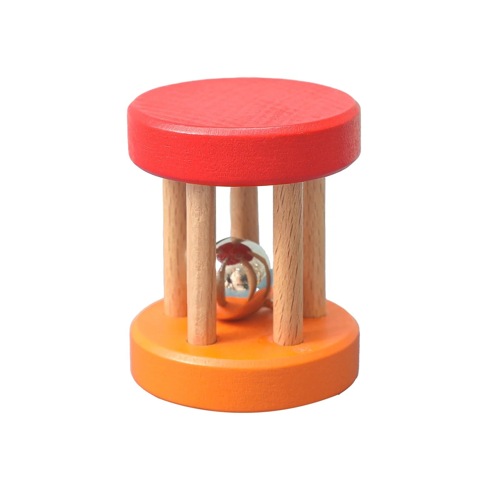 Color Wooden Rattle Toy 0-12 Months Baby - 1pc