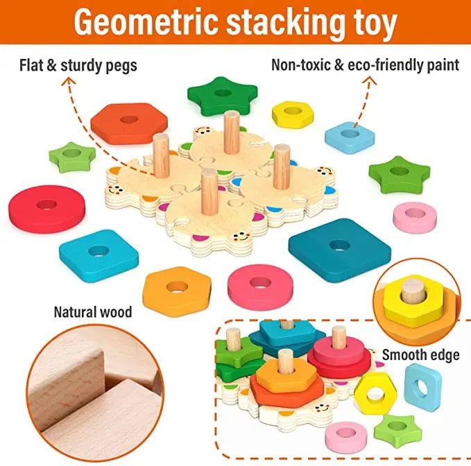 Colorful Wisdom Shape Column Stacking