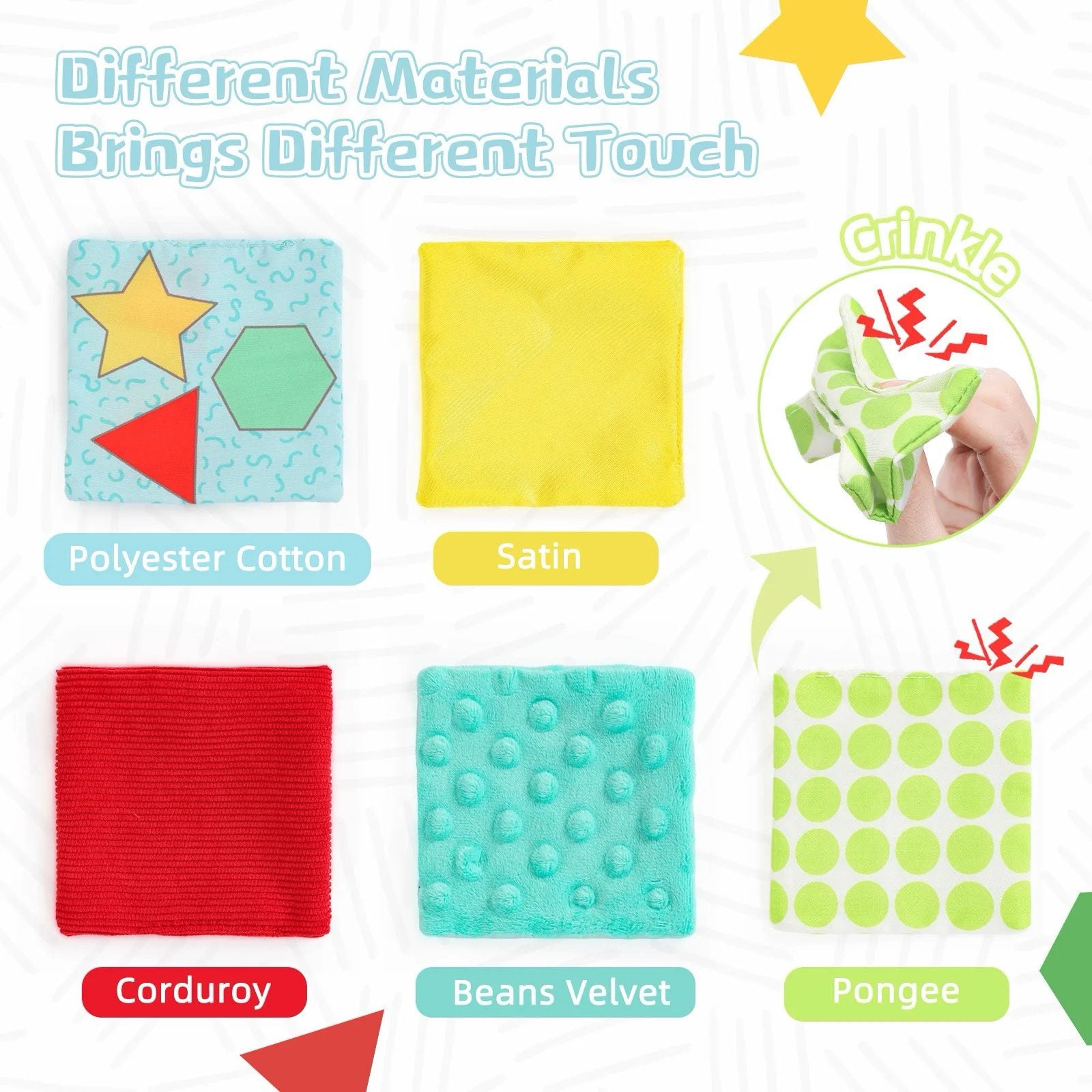 Sensory Tissue Box for Babies – Montessori-Inspired Crinkle and Silk Pull Toy