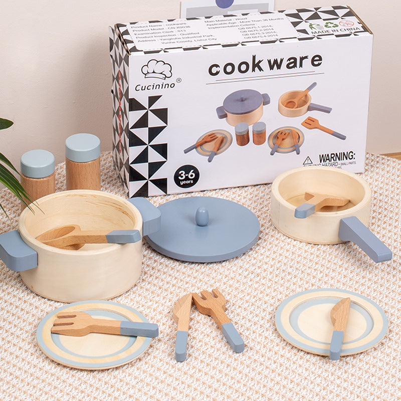 Wooden Pretend Play Cookware Set