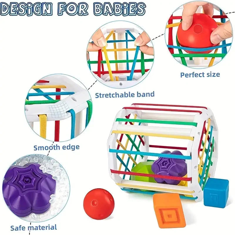 Montessori Colorful Shape Blocks Sorting Game