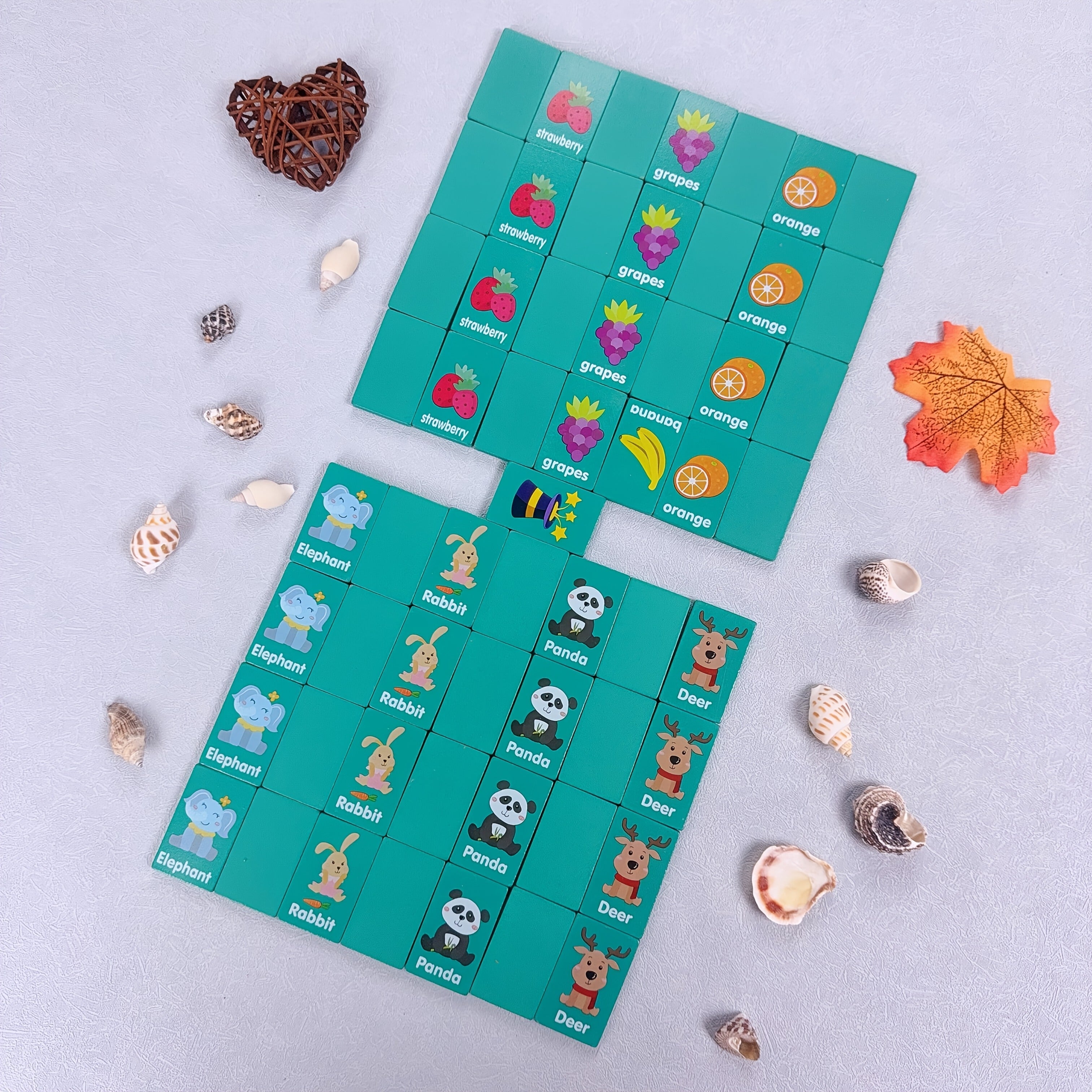 Wooden Fruits & Vegetables Matching Dragon Game