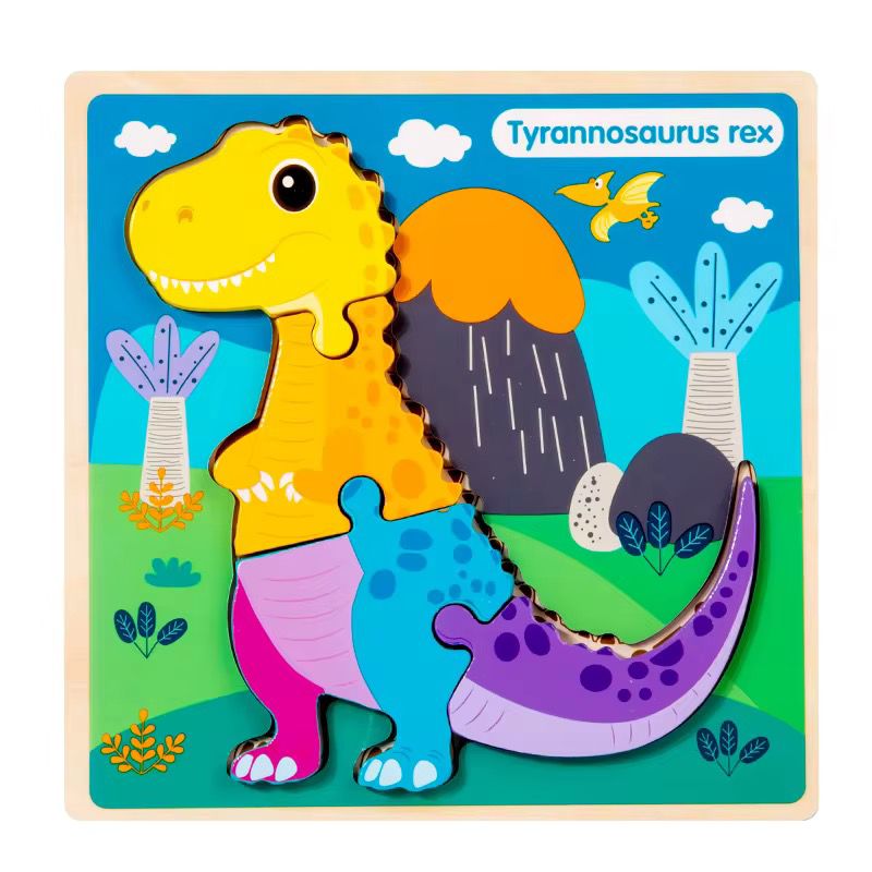 Dinosaur Wooden Puzzle - Mixed Design