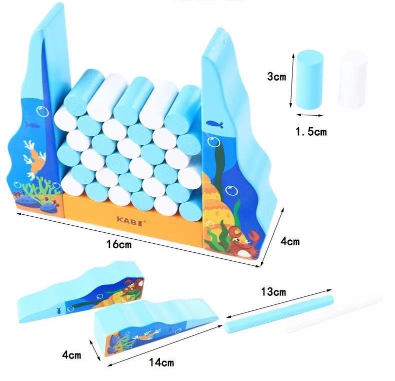 Wooden Whale Diving Game- Fine motor skills toys