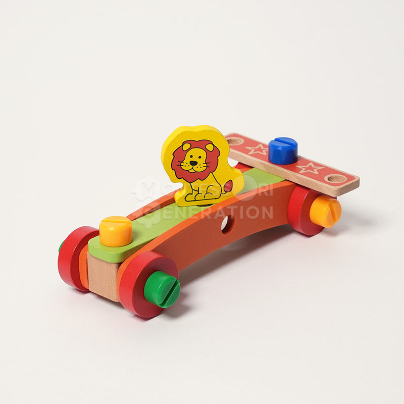 Fidtoy Wooden Tool Building Chair Set for Kids 3+