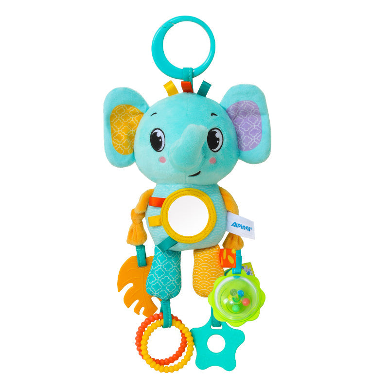 Fidtoy Baby Sensory Spiral Activity Toy with Rattle Mirror Teether for Stroller Car Seat Crib