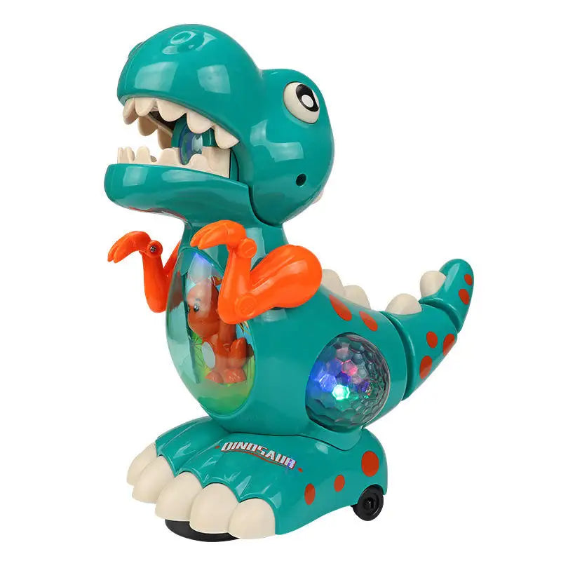 Fidtoy Interactive Crawling Dinosaur Toy for Babies – Musical Light-Up Toddler Crawling Toy with Obstacle Avoidance