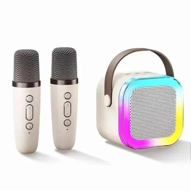 Fidtoy Kids Karaoke Machine with 2 Wireless Microphones Bluetooth Portable Speaker