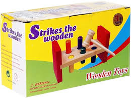 Fidtoy Wooden Hammer Color Recognition Percussion Table | Early Learning Toy